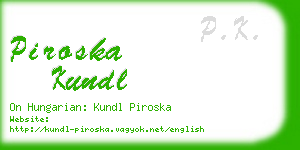 piroska kundl business card